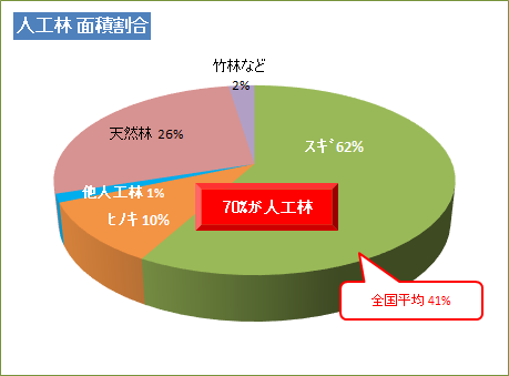 人工林面積割合